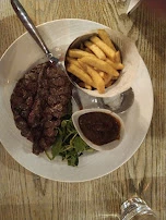 Steak with Chips and Pepper Sauce